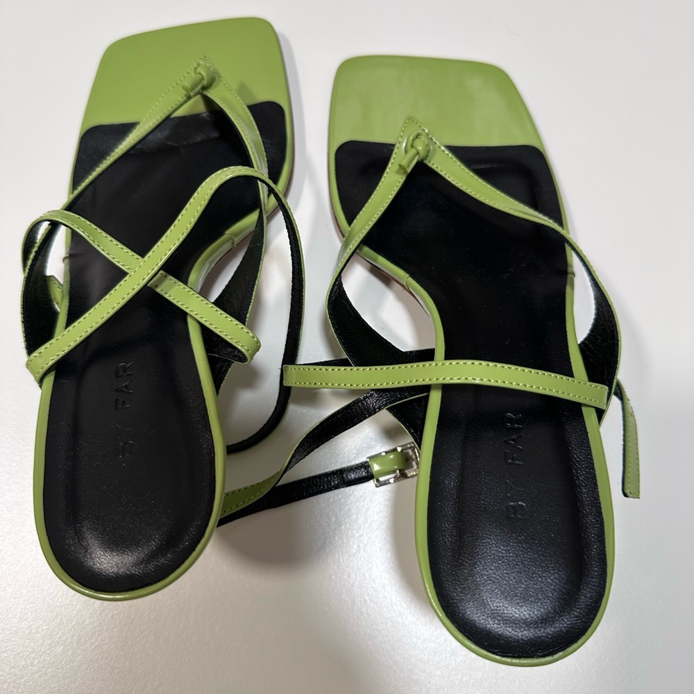 BY FAR Olive Green Strappy Sandals - Picture 4 of 5
